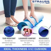 4 - Strauss Yoga Mat,  Blue  6 mm 