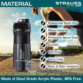 3 - Strauss Blender Shaker Bottle,  Black  760 ml 