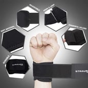 2 - Strauss Wrist Support, Black Free Size