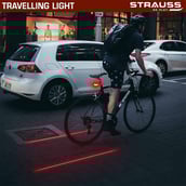 8 - Strauss Bicycle Rear Tail Light,  Black 