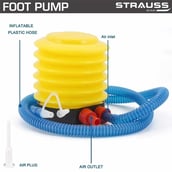 4 - Strauss Peanut Shape Anti Burst Gym Ball with Foot Pump,  Blue  95 cm 