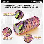 5 - Strauss Deep Tissue Yoga Massage Foam Roller,  Multicolor Pink  45 cm 