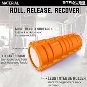 2 - Strauss Deep Tissue Yoga Massage Foam Roller, Orange 33cm