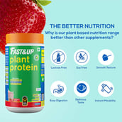 4 - Fast & Up Plant Protein,  0.97 lb  Strawberry Splash 