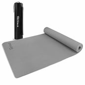 1 - Strauss Anti Skid EVA Yoga Mat with Carry Bag,  Grey  8mm 