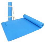 1 - Strauss Anti Skid EVA Yoga Mat with Carry Strap,  Sky Blue  4mm 