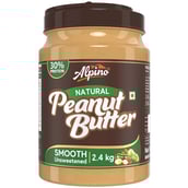 1 - Alpino Peanut Butter (Unsweetened),  2.4 kg  Natural Smooth 
