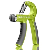 1 - Strauss Adjustable Hand Grip Strengthener,  Black and Green 