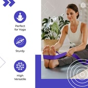 6 - Boldfit Yoga Belt,  Purple  8 Feet 