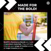 4 - Boldfit Heavy Resistance Band,  Yellow Red Black Purple Green (Pack Of 5)  Assorted 