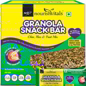 1 - NourishVitals Granola Snack Bar,  5 Piece(s)/Pack  Chia, Flax Fruit Mix 