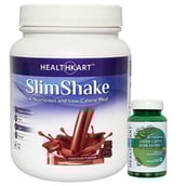 HealthKart Slim Shake (Chocolate) 1kg + Green Coffee Bean Extract (90 caps), 2 Piece(s)/Pack Chocolate (Shake) & GCB - Unflavoured