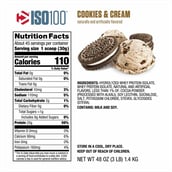 4 - Dymatize Iso-100 Protein,  3 lb  Cookies & Cream 