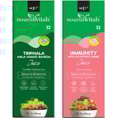 1 - NourishVitals Triphala Amla, Harad, Baheda Juice & Immunity Juice 500 ml Combo,  Natural & Wholesome  2 Piece(s)/Pack 