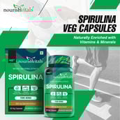 3 - NourishVitals Spirulina - Pack of 3,  60 veggie capsule(s) 