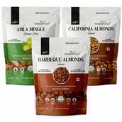 1 - NourishVitals Healthy Munching Combo,  Amla Mingle Chatpata Candy + California + Barbeque Roasted Almonds  3 Piece(s)/Pack 