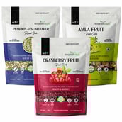 1 - NourishVitals Healthy Munching Combo,  Pumpkin, Sunflower & Flax Roasted Seeds + Amla + Cranberry Dried Candy  3 Piece(s)/Pack 
