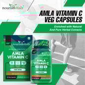 3 - NourishVitals Amla Vitamin C,  60 veggie capsule(s)  Unflavoured (Pack of 2) 