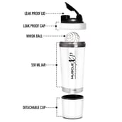 2 - MuscleXP Classic XP Stainless Steel Shaker Blender,  White  590 ml 