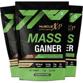 1 - MuscleXP Mass Gainer,  2.2 lb  Belgium Chocolate (Pack of 3) 