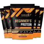 1 - MuscleXP Beginner's Protein with Digestive Enzymes,  2.2 lb  Double Chocolate (Pack of 5) 