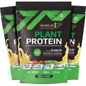 1 - MuscleXP Plant Protein with Herbal and Vegetable Blend,  0.44 lb  Vanilla (Pack of 3) 