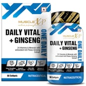 2 - MuscleXP One Daily Vital + Ginseng,  60 softgels  Unflavoured (Pack of 3) 