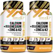 1 - MuscleXP Calcium + Magnesium + Zinc & K2,  60 tablet(s)  Unflavoured (Pack of 2) 