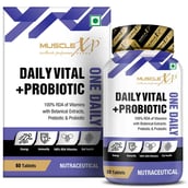 2 - MuscleXP Daily Vital + Probiotic One Daily, 60 tablet(s) Unflavoured (Pack of 2)