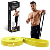 1 - MuscleXP Resistance Heavy Duty Stretch Loop Band,  Yellow  7-12 kg 