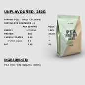 2 - Myprotein Pea Protein Isolate,  0.55 lb  Unflavoured 
