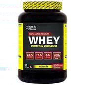 Healthvit Fitness 100% Ultra Premium Whey Protein,  2.2 lb  Strawberry 