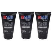Dr Batra's Men+ Exfoliating Face Wash,  125 ml  Enriched with Willow Black Extract & Activated Charcoal (Pack of 3) 
