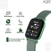 4 - AQFiT W11 Smartwatch,  Olive Green  Free Size 