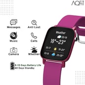 4 - AQFiT W11 Smartwatch,  Plum  Free Size 