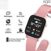 4 - AQFiT W11 Smartwatch,  Rose Gold  Free Size 