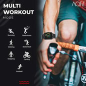 4 - AQFiT W12 Smartwatch, Black Free Size