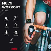 4 - AQFiT W12 Smartwatch,  Dark Grey  Free Size 