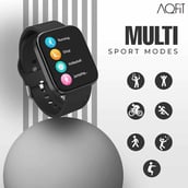 4 - AQFiT W9 Quad Bluetooth Calling Smartwatch,  Black  Free Size 
