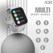 4 - AQFiT W9 Quad Bluetooth Calling Smartwatch,  Silver  Free Size 