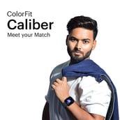 2 - Noise ColorFit Caliber Smartwatch,  Classic Red  Free Size 