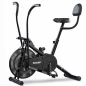 1 - beatXP Vortex Active 2M Air Bike with Adjustable Cushioned Seat, Moving Handles & Back Support (Black)