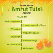 4 - Amrut Tulsi Lozenges (Ginger Mint),  20 Strip(s) 