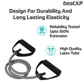 5 - beatXP Single Toning Tube with Adjustable Comfort Handles,  Grey  54inch - 35 Lbs 