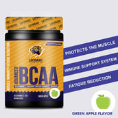 3 - Leopard Nutrition Advanced BCAA,  0.55 lb  25 Servings  Green Apple 