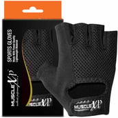 2 - MuscleXP Gear-Up Fitness Gym Gloves,  Black  Free Size 