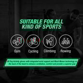 8 - MuscleXP Maestro-Wrap Fitness Workout Gym Gloves, Black Free Size