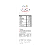 2 - Geofit Apple Cider Vinegar,  500 ml  Natural 