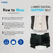 4 - Leeford Lumbo Sacral Support Belt,  Grey  Small 