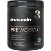 1 - Masculn Pre Workout,  0.44 lb  Green Apple Assault 